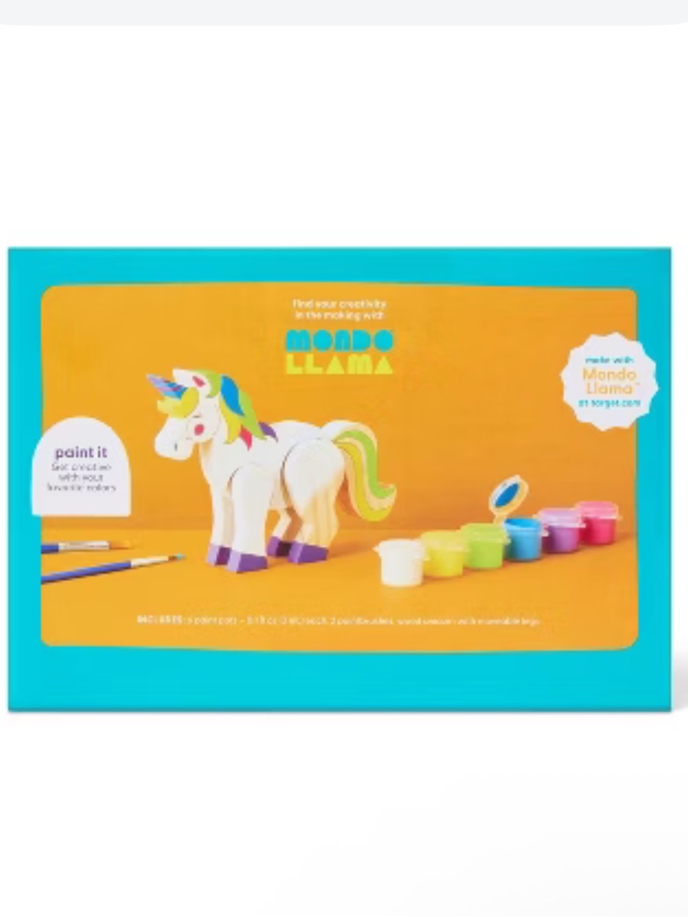 Wooden unicorn paint-your-own kit